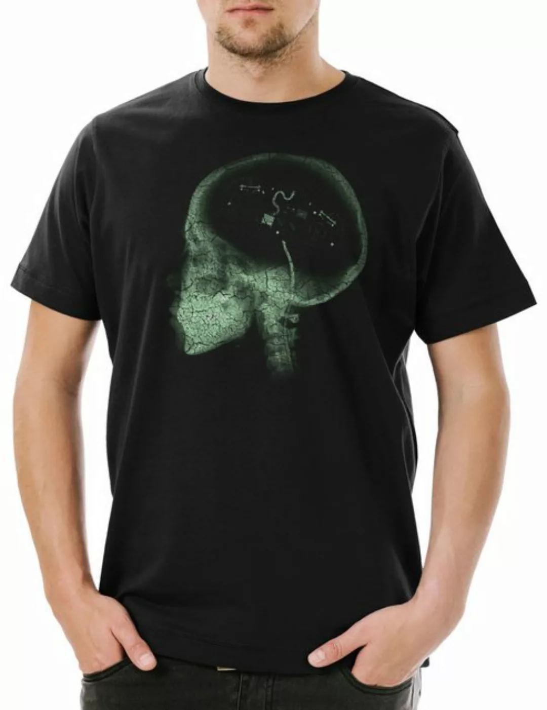 Urban Backwoods Print-Shirt Gamer Brain Herren T-Shirt Geek Nerd Fun Inform günstig online kaufen