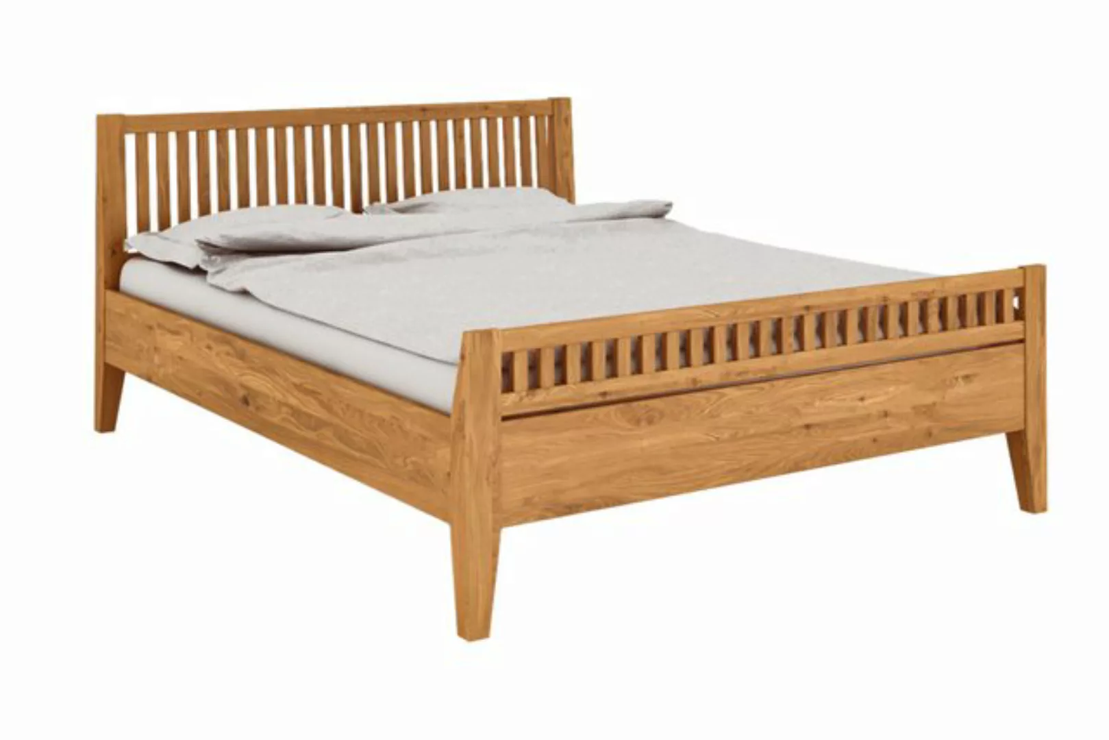 byoak Bett ODYS 200 x 220 aus Massivholz, mit Holzkopfteil, Naturgeölt günstig online kaufen