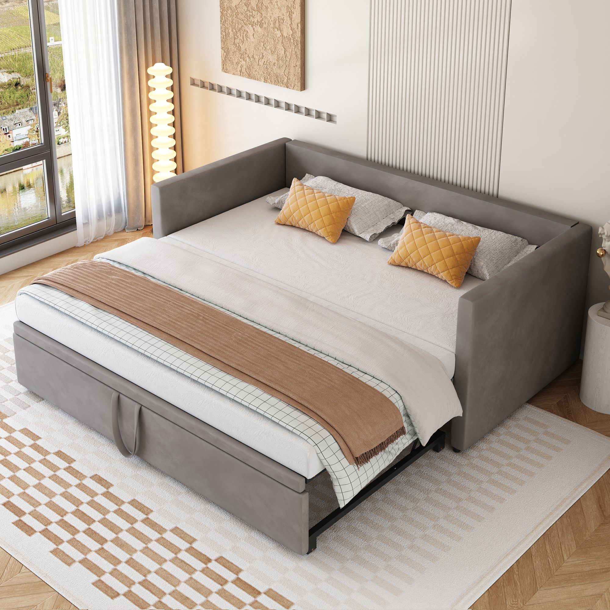 HAUSS SPOLE Schlafsofa 90/180x200 cm Ausziehbares günstig online kaufen