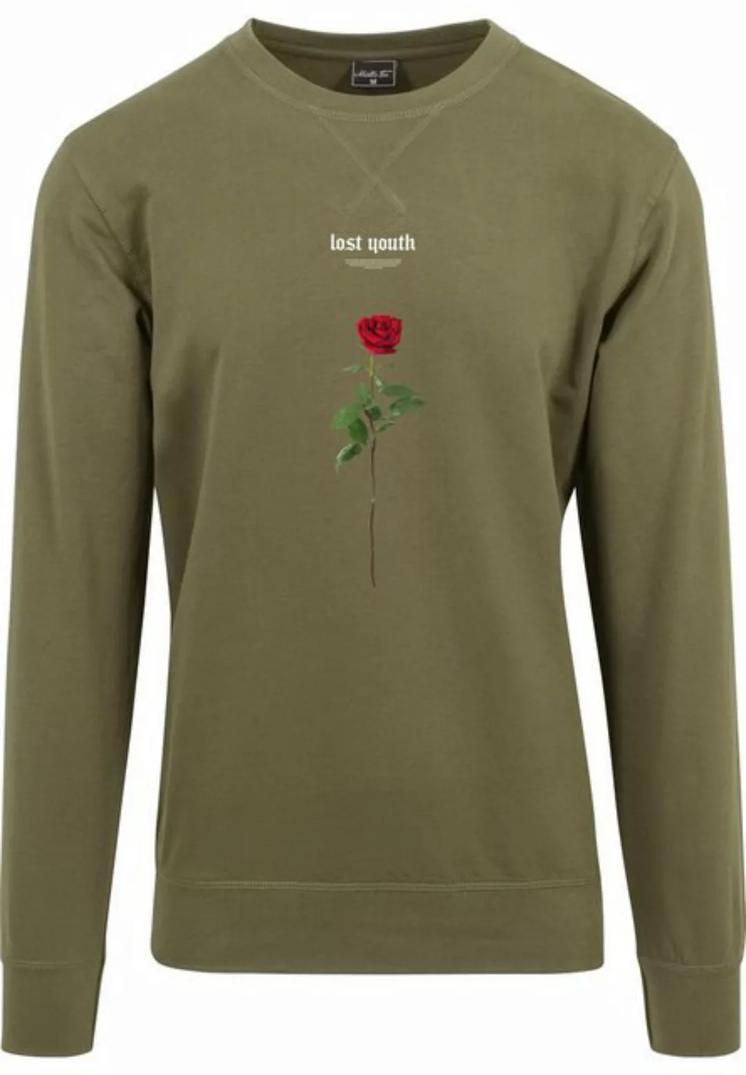 MisterTee Rundhalspullover MisterTee Herren Lost Youth Rose Crewneck (1-tlg günstig online kaufen