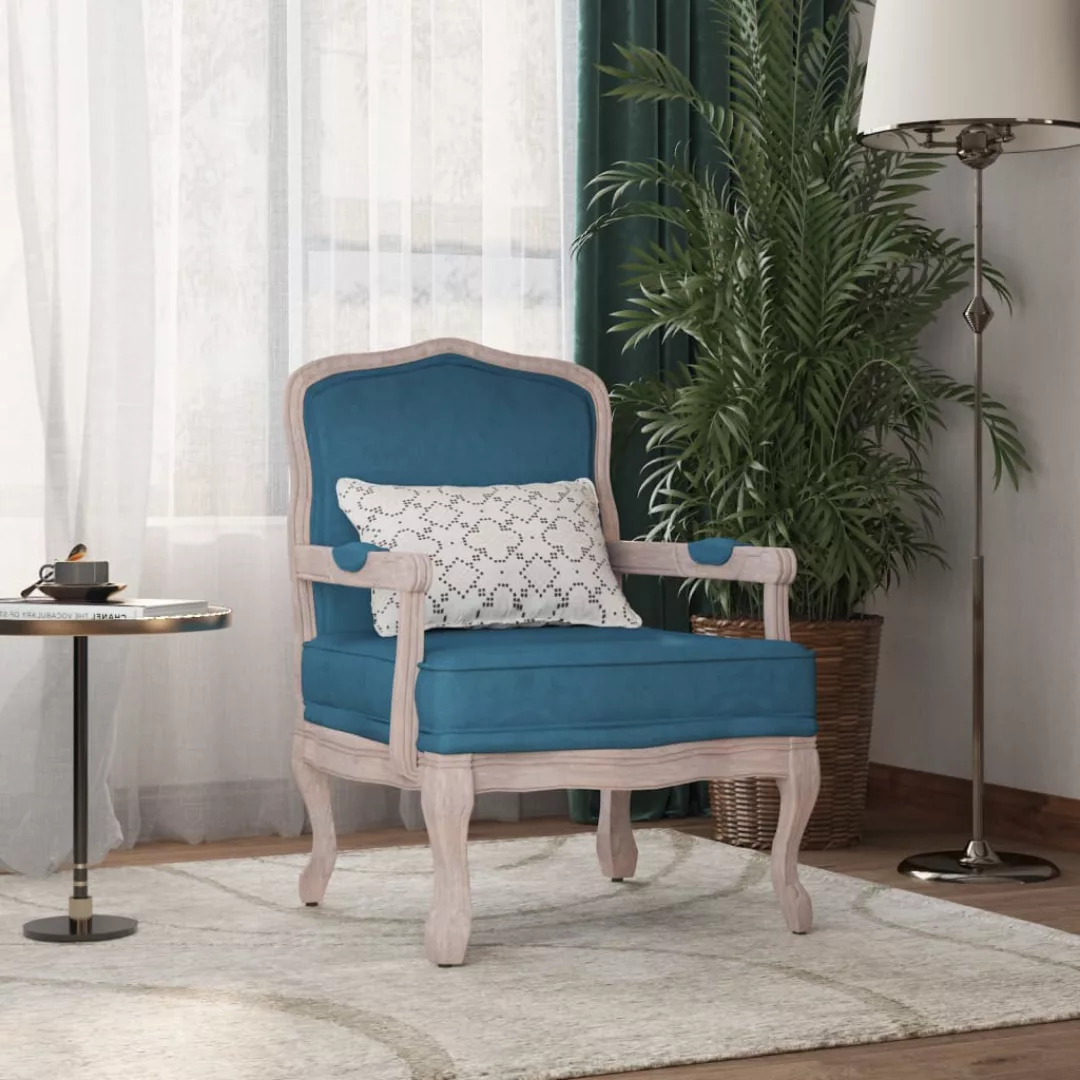 Vidaxl Sessel Blau 64x64x90 Cm Samt günstig online kaufen