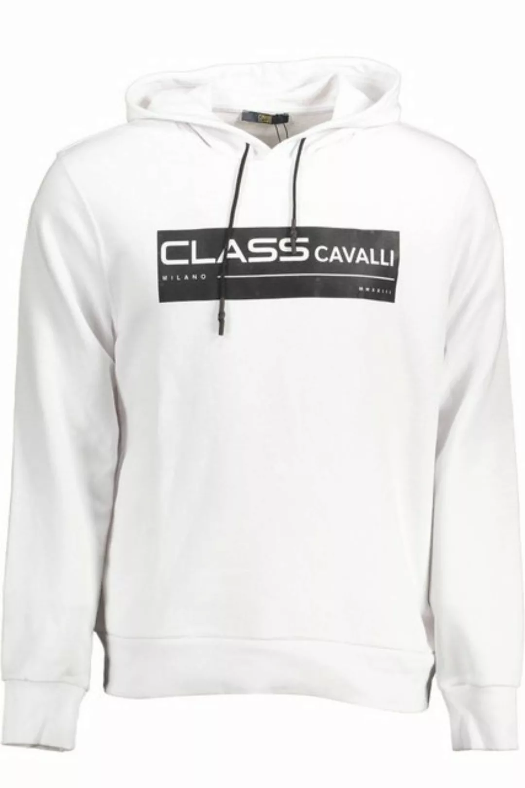 Cavalli Class Sweatshirt Stylisches Herren-Sweatshirt in Weiß mit Kapuze günstig online kaufen