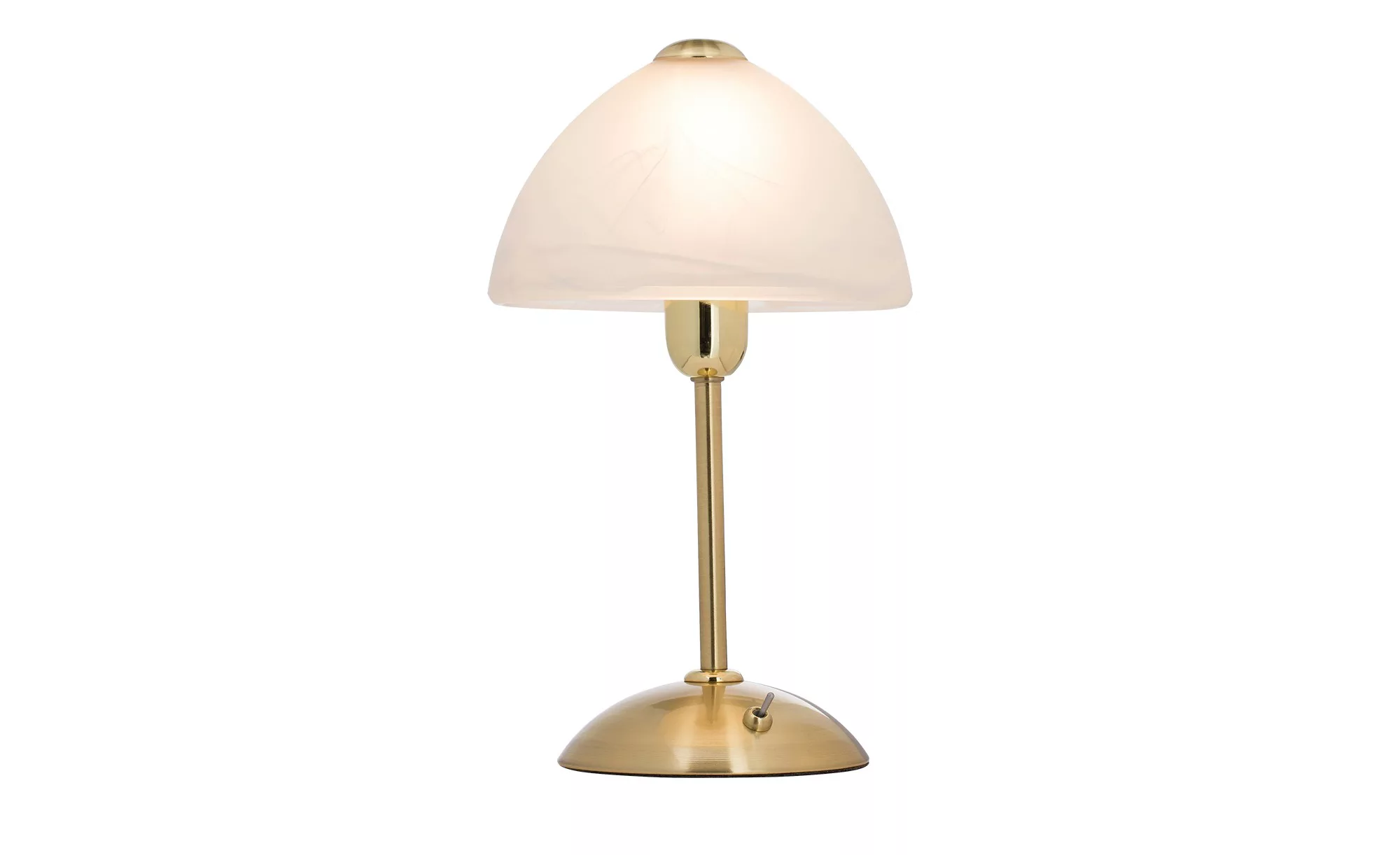 Tischlampe mit alabasterfarbenem Glasschirm - gold - 32 cm - Lampen & Leuch günstig online kaufen