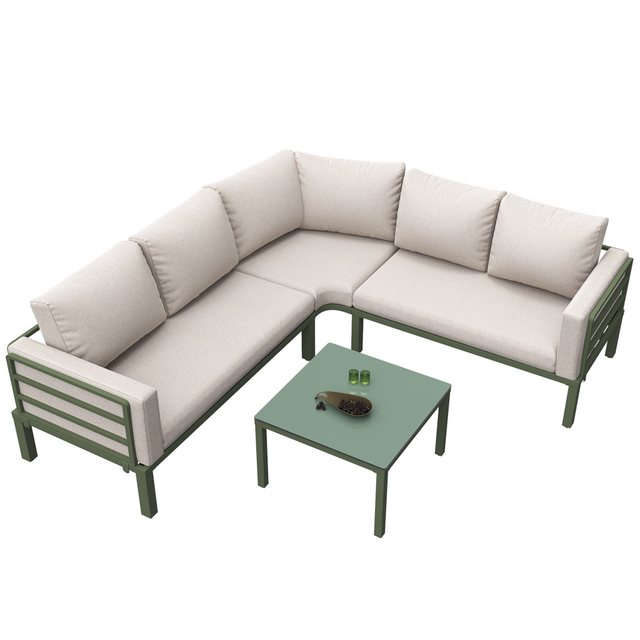 OKWISH Sofa Gartenmöbelset,mit verzinktem Eisengestell, Elegantes Gartenmöb günstig online kaufen