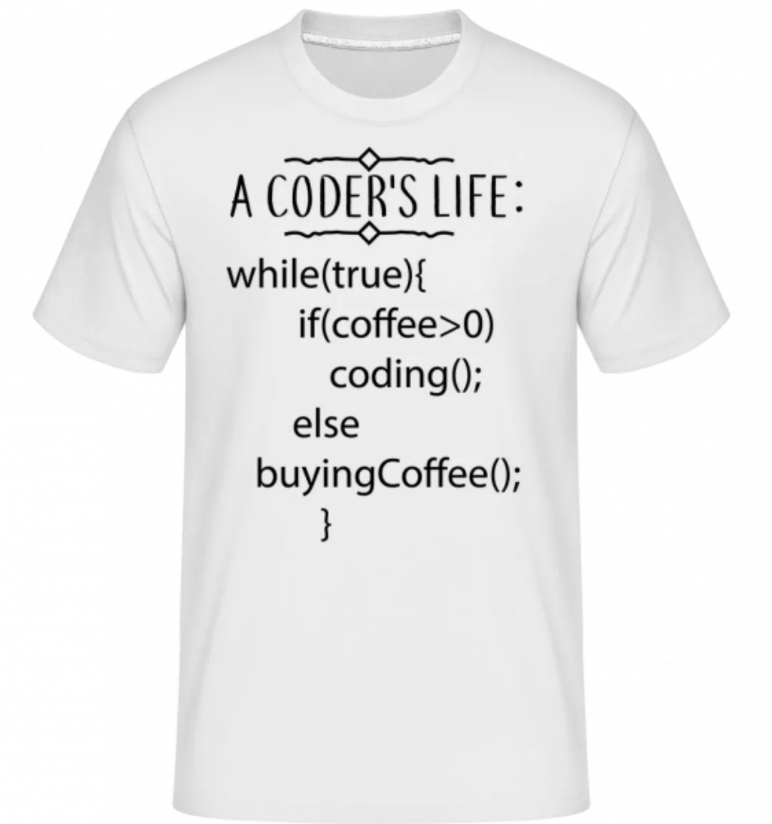 A Coder's Life Coffee · Shirtinator Männer T-Shirt günstig online kaufen