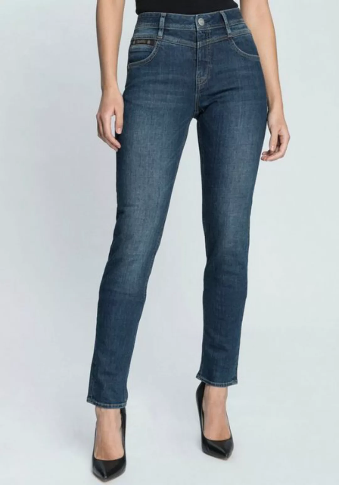 Herrlicher Slim-fit-Jeans PEPPY SLIM RECYCLED DENIM Normal Waist Recycled P günstig online kaufen