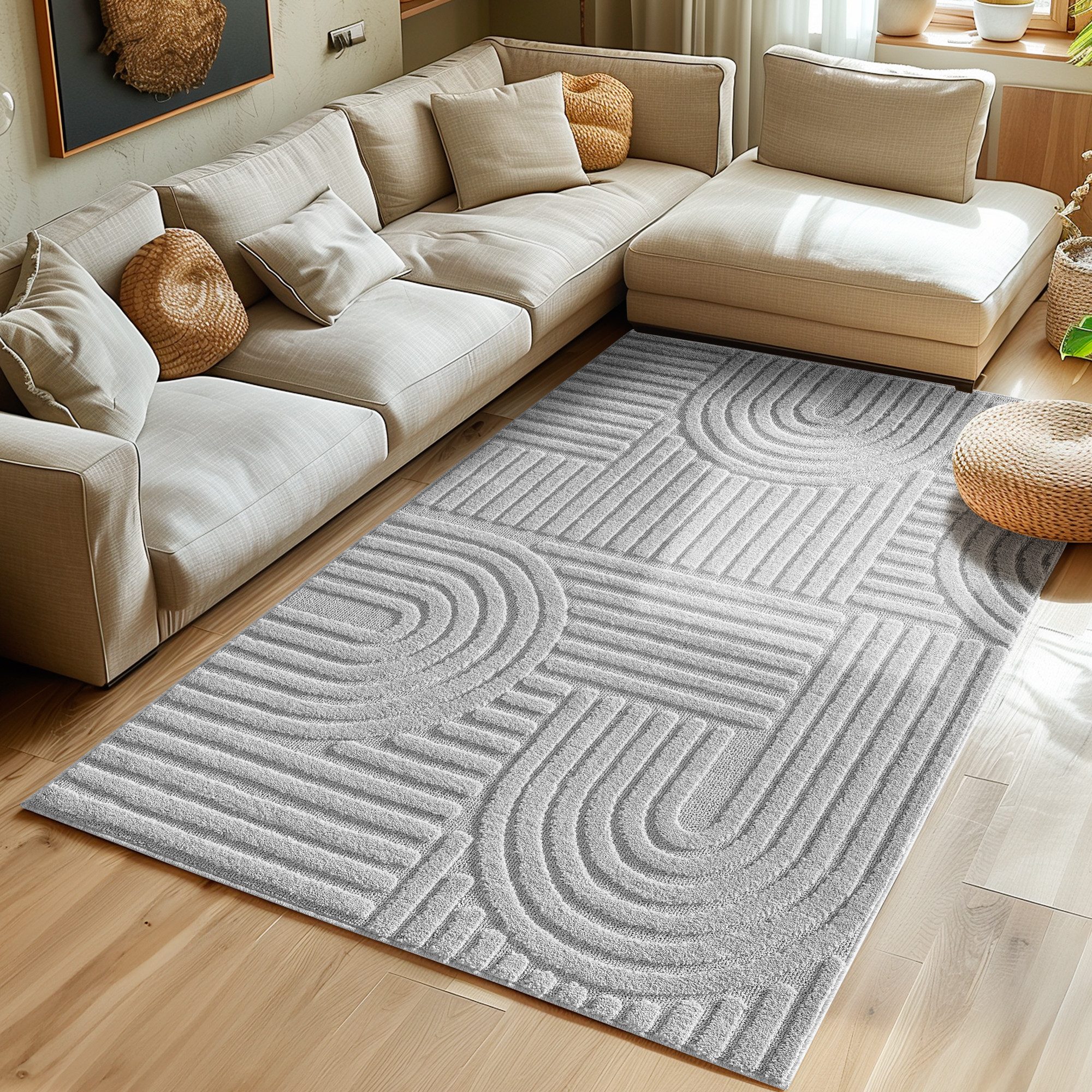 SIMPEX24 Designteppich Skandinavischer Boho, Rechteckig, Höhe: günstig online kaufen