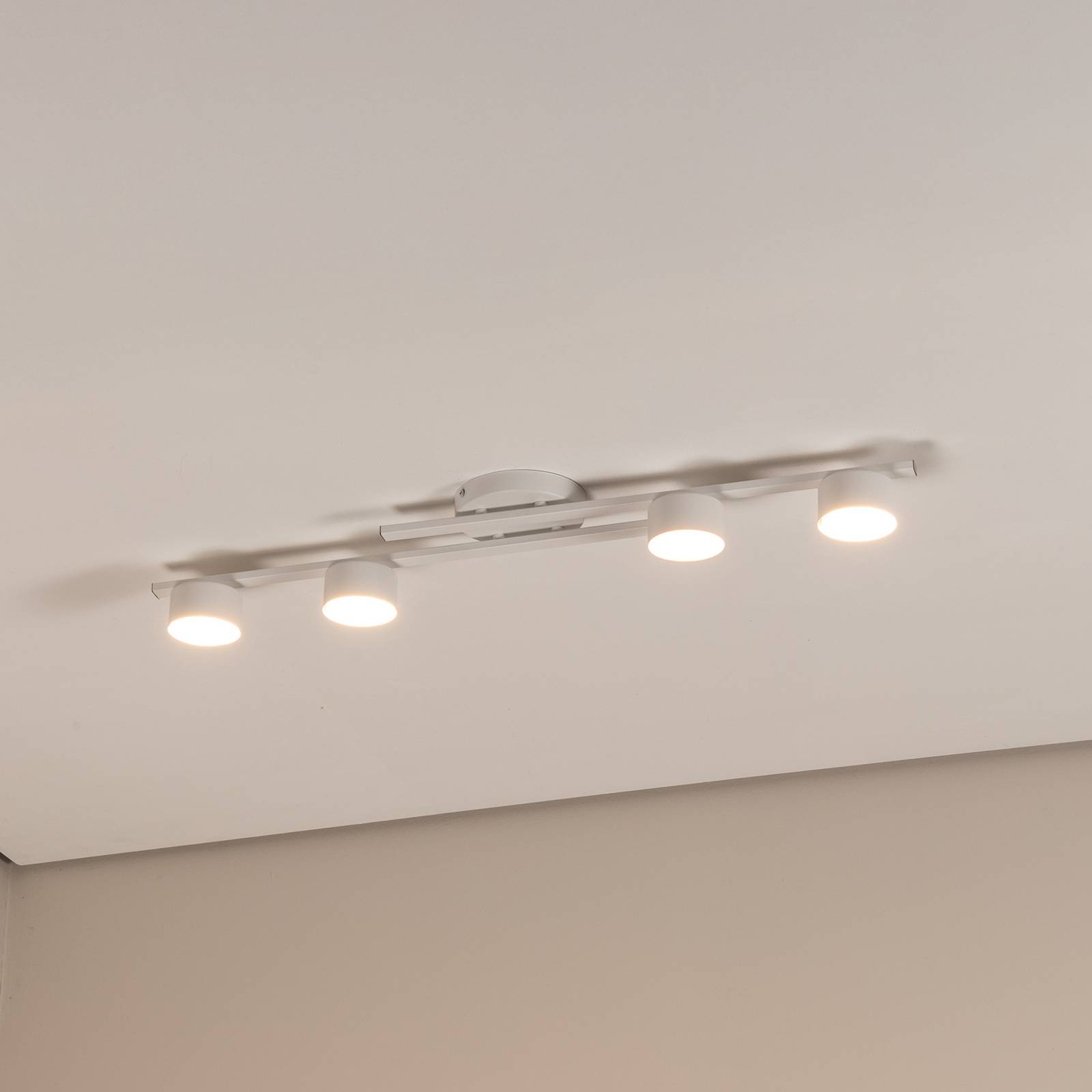 Deckenlampe Fragment, weiß, Länge 86 cm, Metall, 4-flg. günstig online kaufen