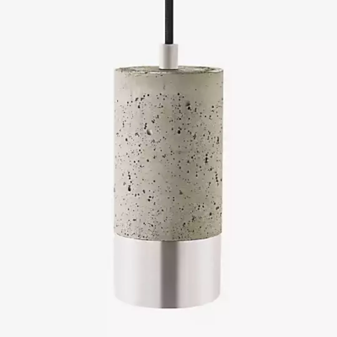 Sigor Upset Concrete Pendelleuchte, Beton hell/Ring Silber günstig online kaufen