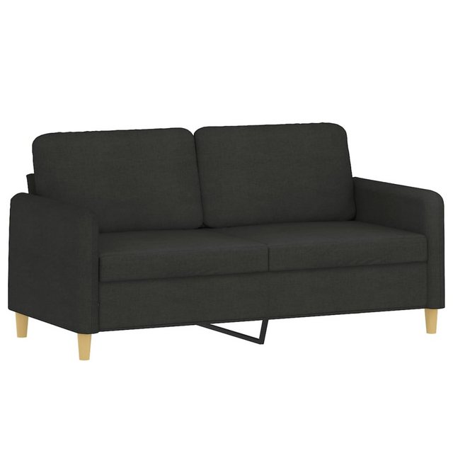 vidaXL Sofa 2-Sitzer-Sofa Schwarz 140 cm Stoff günstig online kaufen