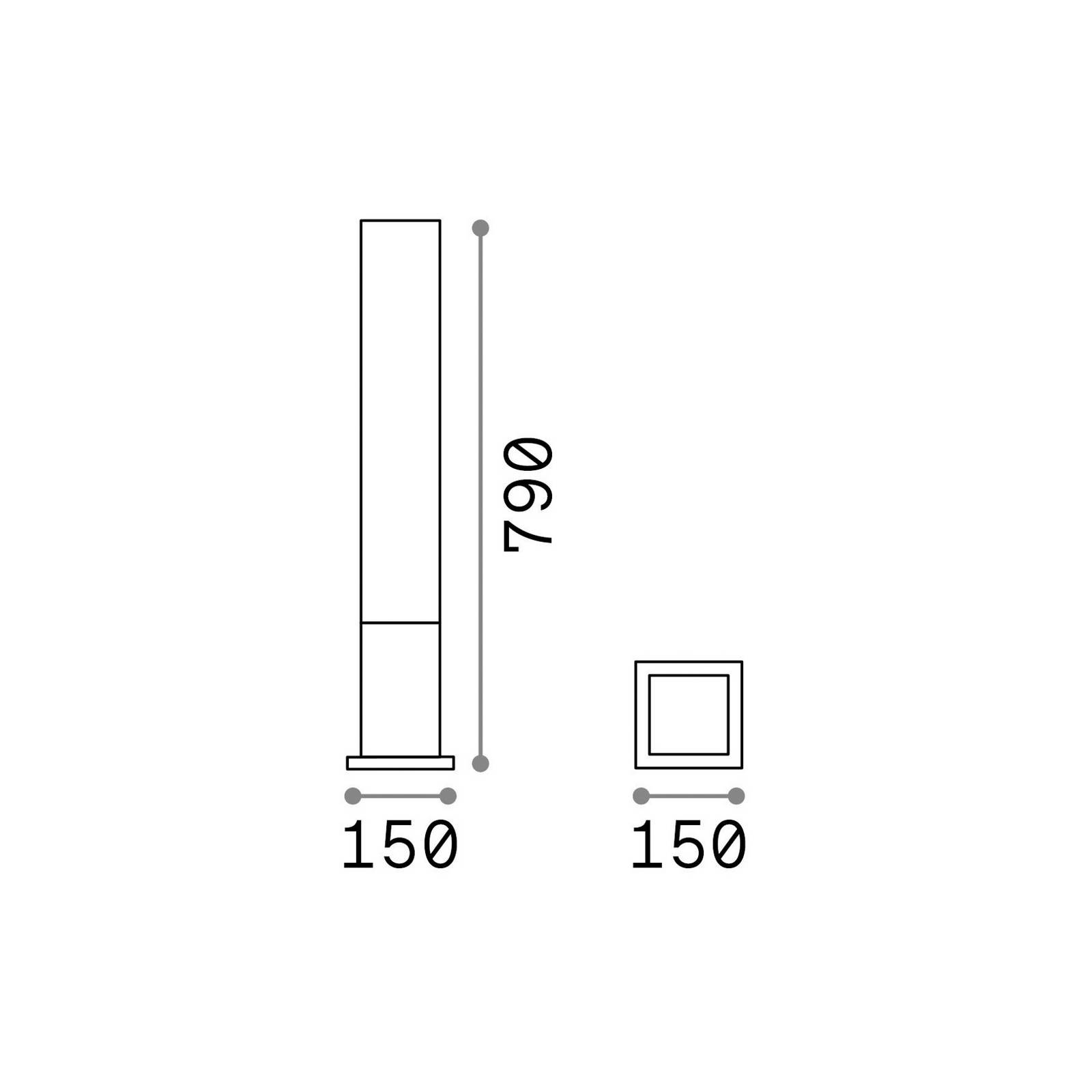 Ideal Lux Wegeleuchte Edo square, kaffeebraun, GX53 günstig online kaufen