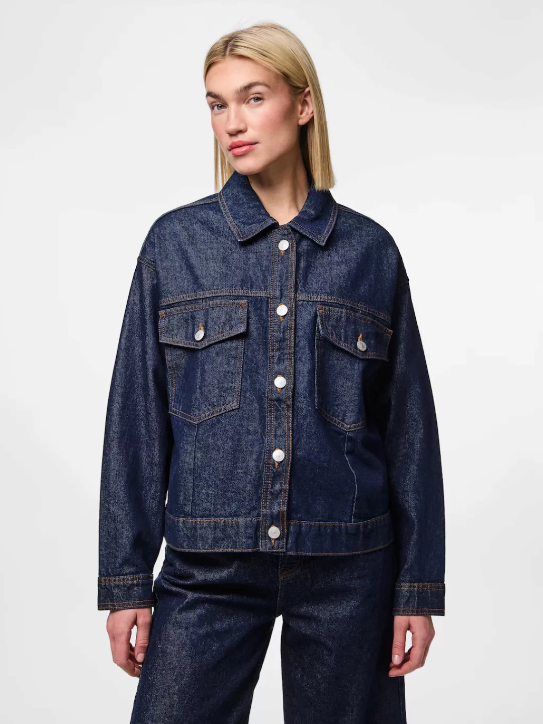 pieces Jeansjacke "PCELMA DENIM JACKET NOOS BC", ohne Kapuze günstig online kaufen