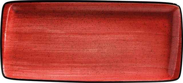 Bonna Servierplatte Aura Passion Moove 34x16cm Rot Servierplatte, Porzellan günstig online kaufen