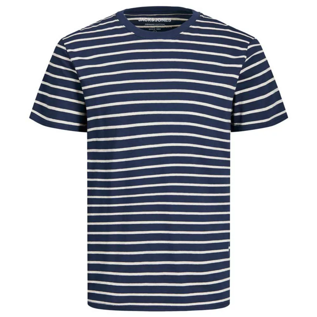 Jack & Jones Striped Crew Neck Slim Fit Kurzärmeliges T-shirt XS Navy Blaze günstig online kaufen