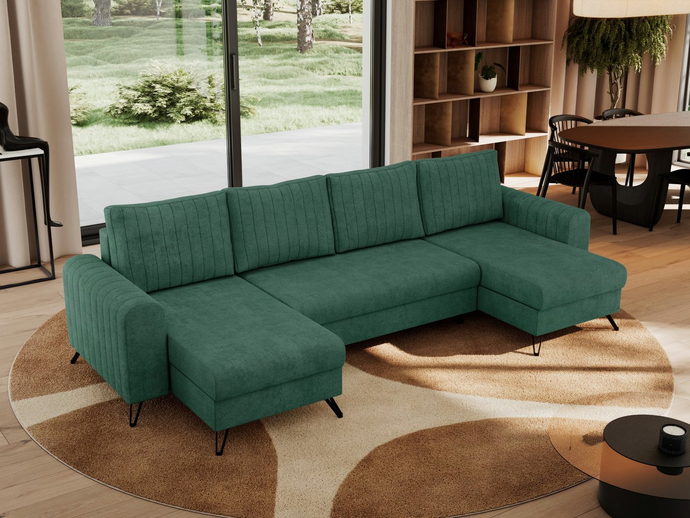 MKS MÖBEL Ecksofa AXEL U, Set, Metallfüße, Topper T25, T30-Schaum, Wohnland günstig online kaufen