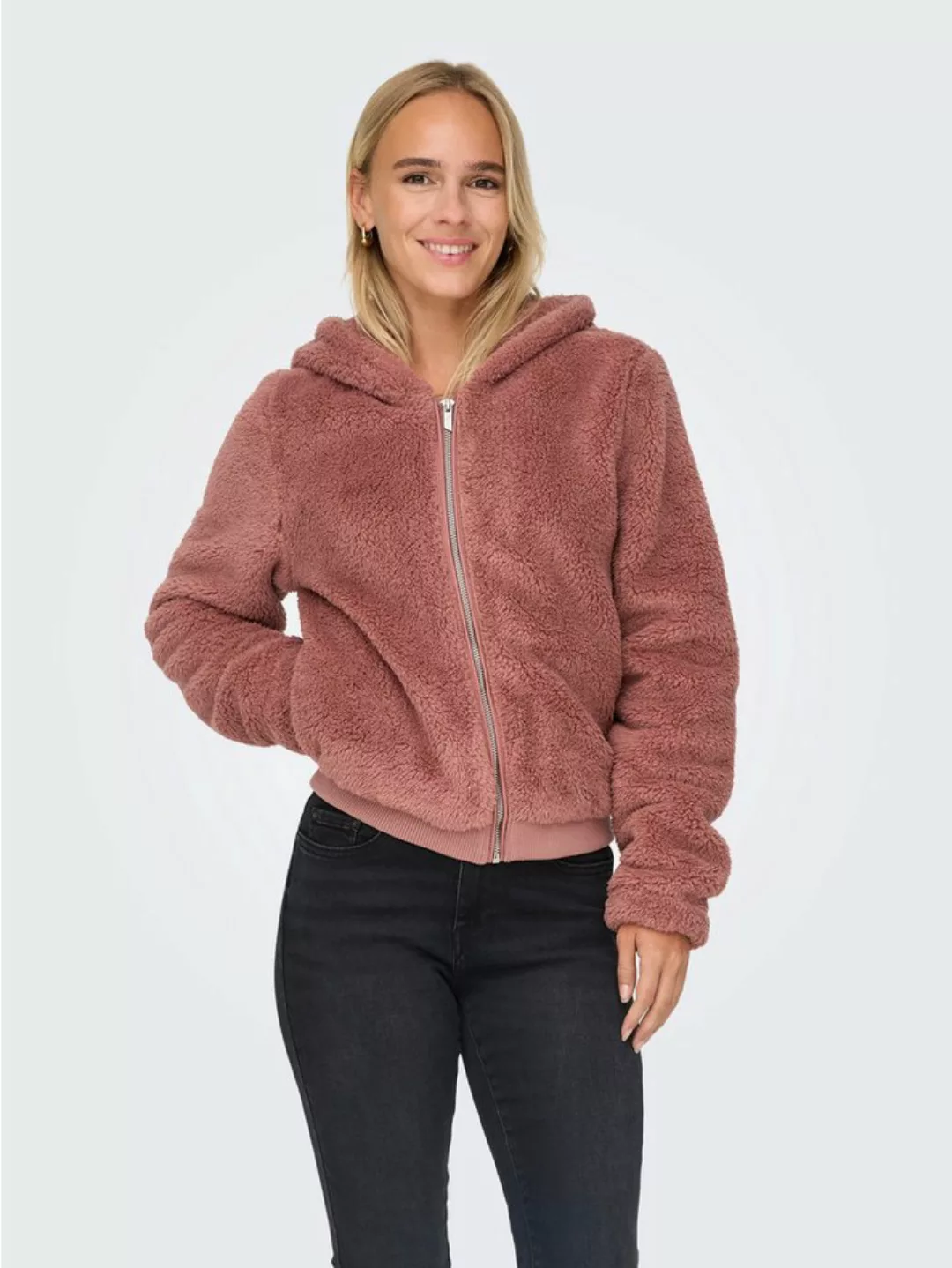 ONLY Kapuzenplüschjacke ONLNEWANNA CONTACT SHERPA JKT OTW NOOS mit Ärmel- u günstig online kaufen