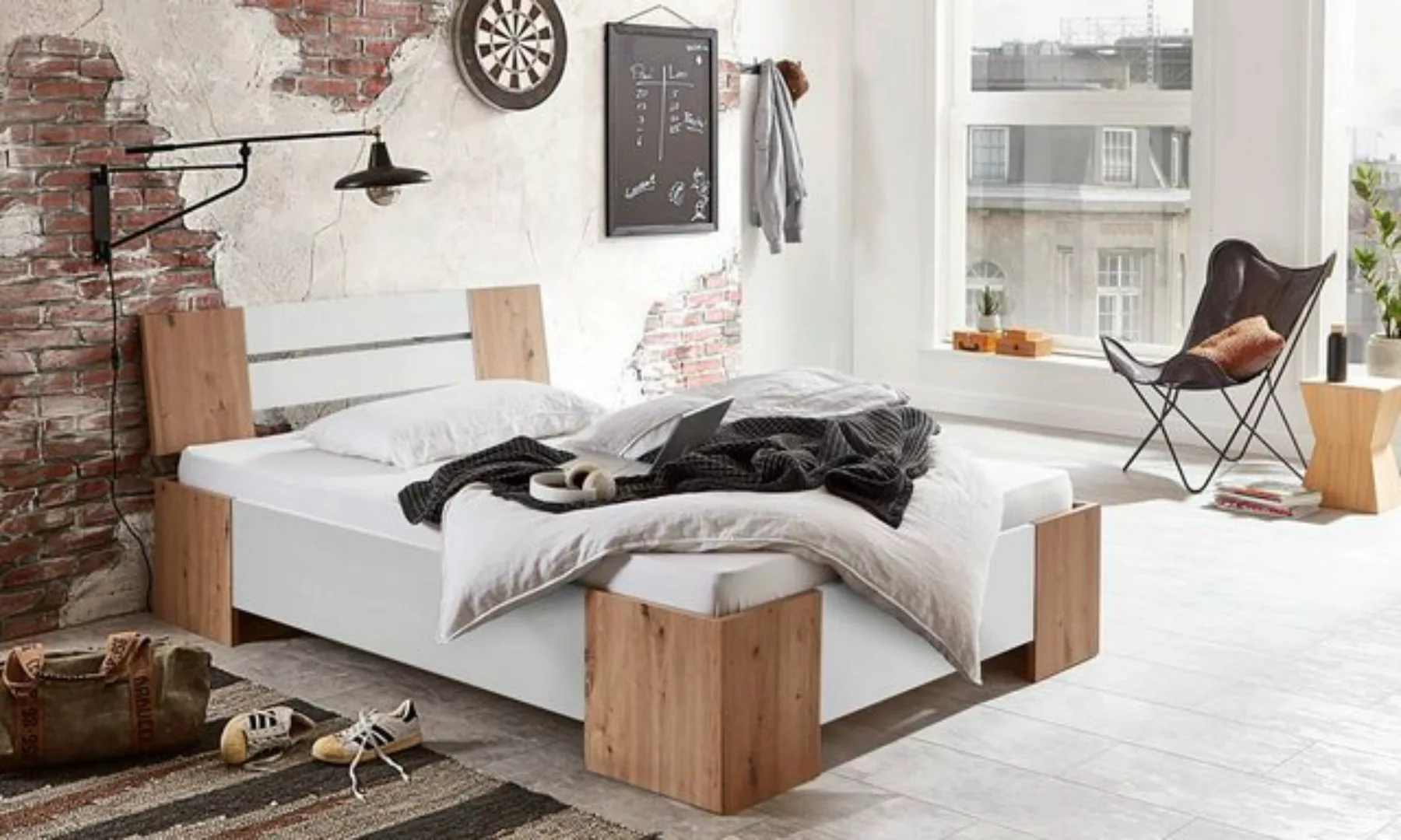 moebel-dich-auf Futonbett LINZ (Bett 140x200, in verschiedenen Farben), Mad günstig online kaufen