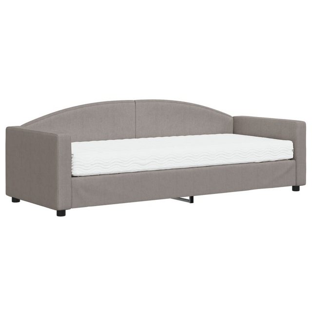 vidaXL Bett Tagesbett mit Matratze Taupe 80x200 cm Stoff günstig online kaufen