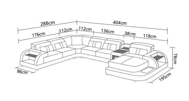 JVmoebel Ecksofa Designer beige Wohnlandschaft Luxus Ecksofa Couch Brandneu günstig online kaufen