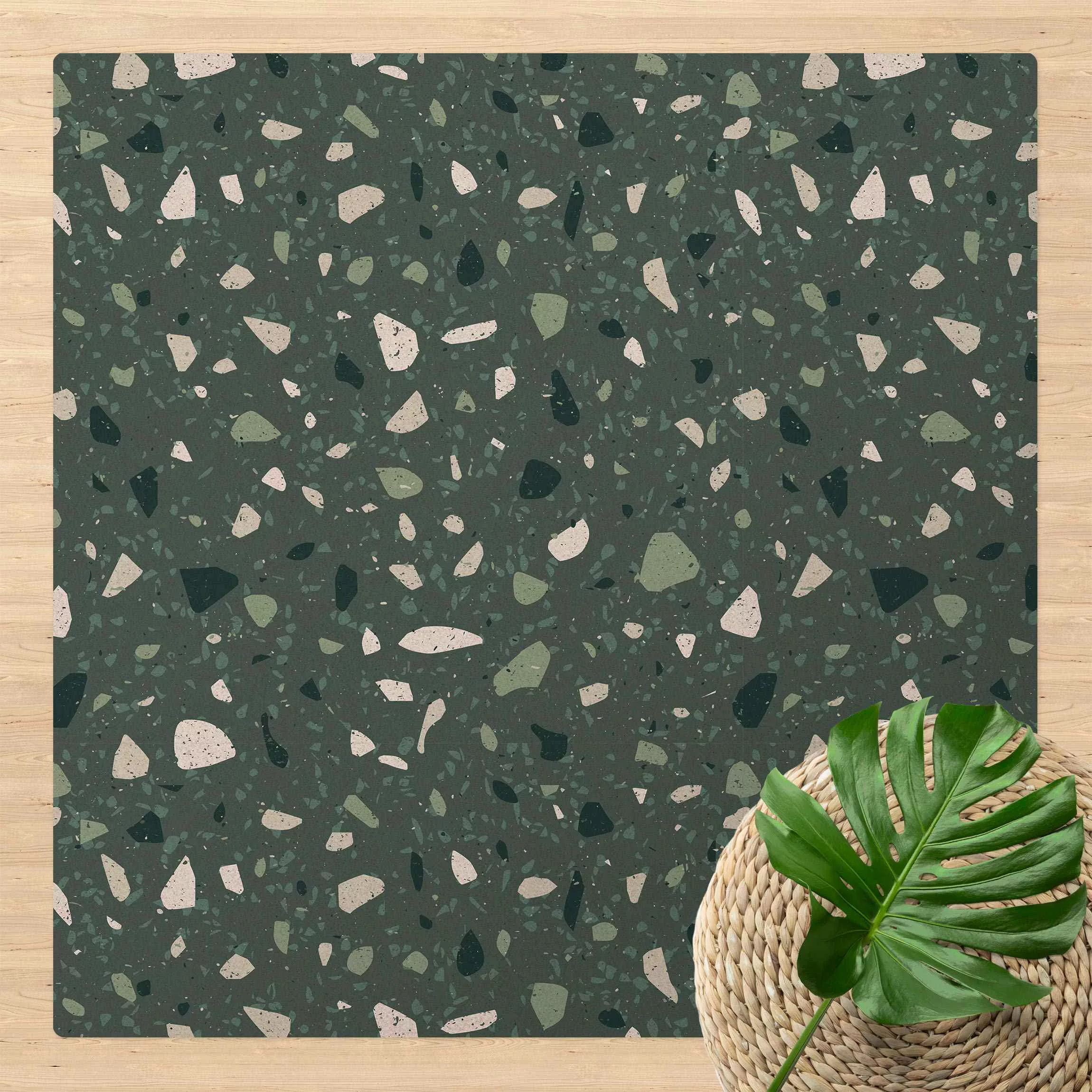 Kork-Teppich Detailliertes Terrazzo Muster Messina günstig online kaufen