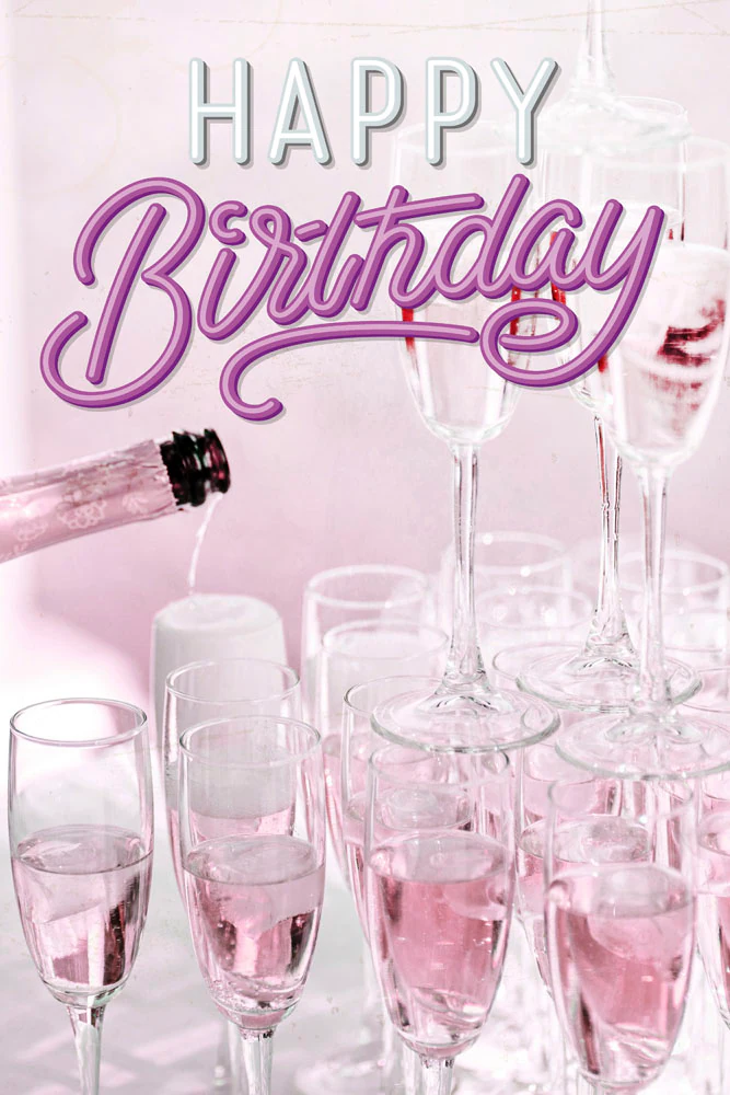 queence Metallbild "Champagne Birthday", Sprüche-Schriftzug-Sprüche-Sprüche günstig online kaufen