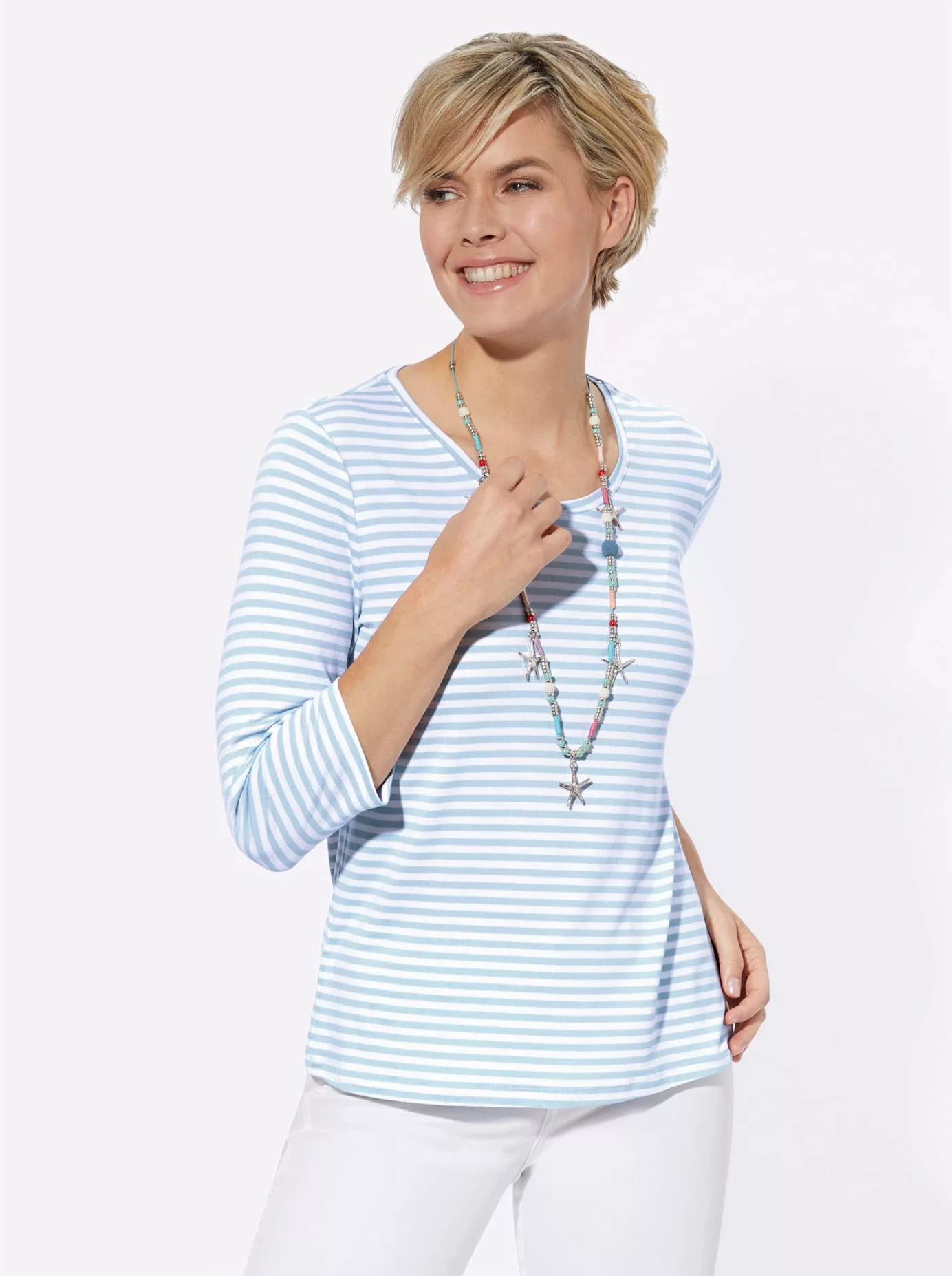 Casual Looks 3/4-Arm-Shirt "Ringelshirt", (1 tlg.) günstig online kaufen