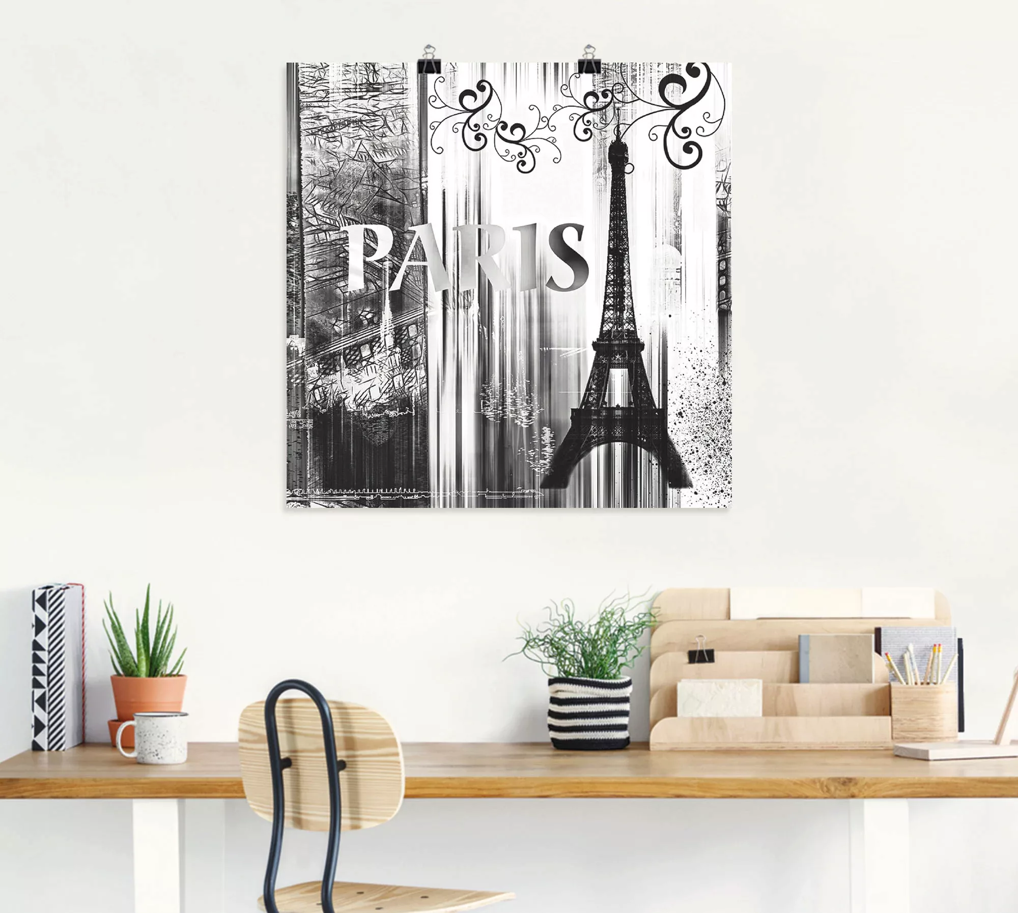 Artland Poster "Paris Weltstadt - Abstrakte Collage 04", Gebäude, (1 St.), günstig online kaufen