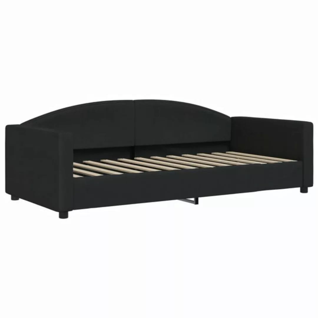 vidaXL Bettgestell Tagesbett Schwarz 90x200 cm Stoff Gästebett Gästecouch G günstig online kaufen