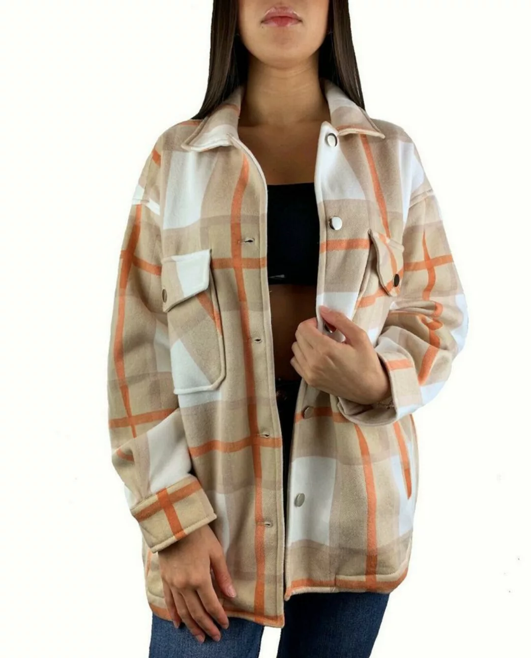 Worldclassca Flanellbluse Worldclassca Oversized Karo Hemd Hemdjacke Karier günstig online kaufen