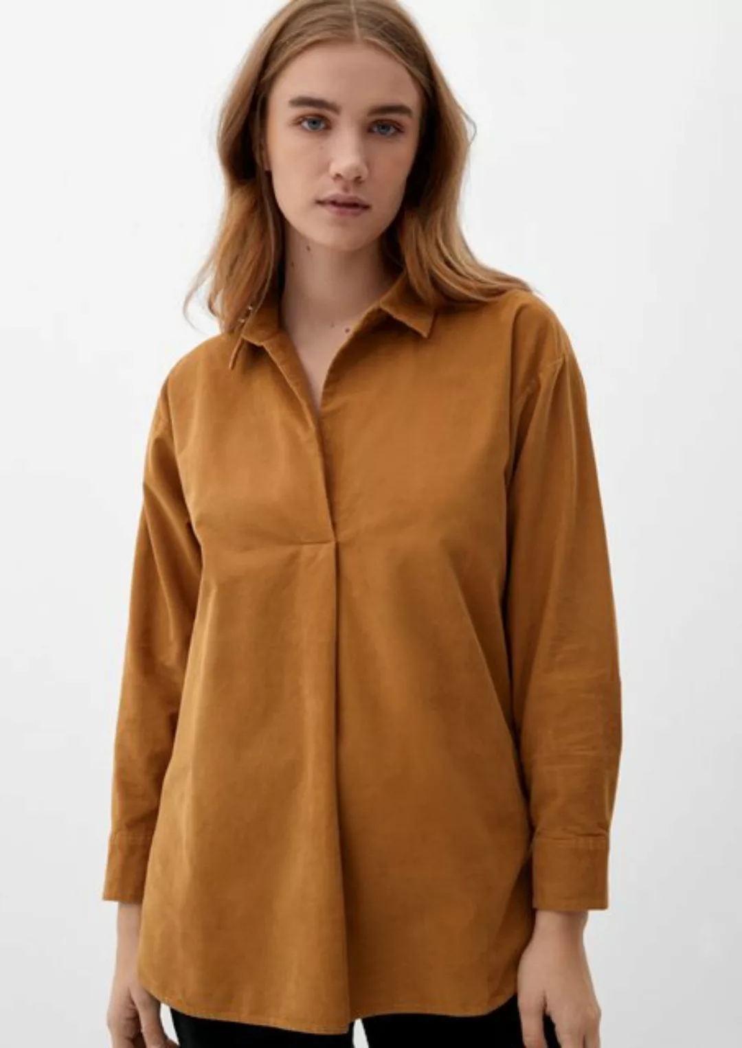 s.Oliver Langarmbluse Bluse aus Feincord günstig online kaufen