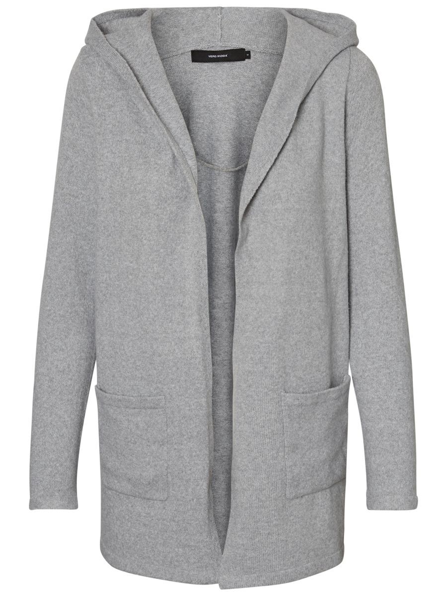 VERO MODA Offener Strickjacke Damen Grau günstig online kaufen