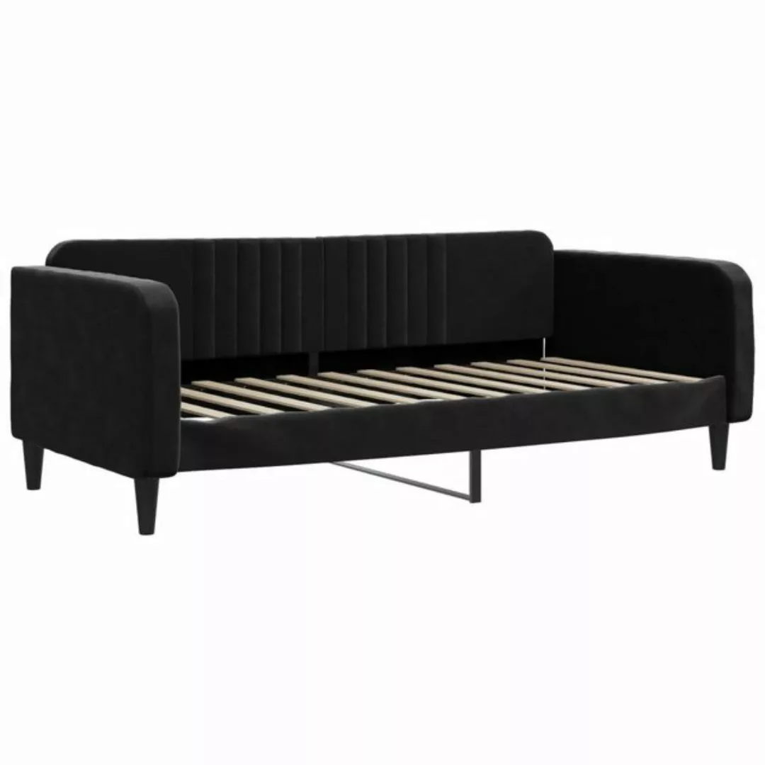 furnicato Bett Tagesbett Schwarz 90x200 cm Samt (1-tlg) günstig online kaufen