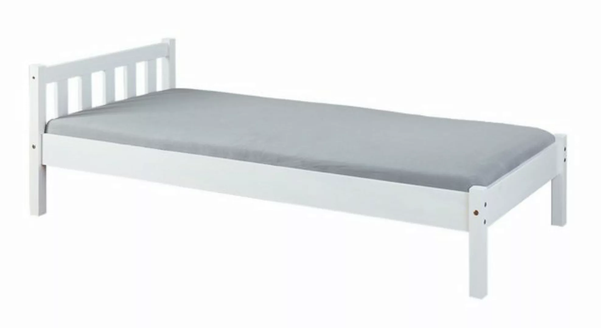 Inter Link Einzelbett aus Massivholz in Weiss (BxHxT: 210x70x98 cm) günstig online kaufen