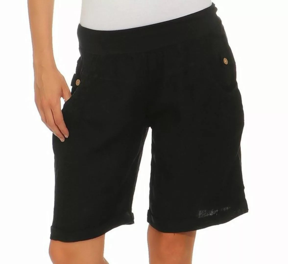 Mississhop Leinenhose Leinenshorts Bermuda 100 % Leinen kurze Hose 276 günstig online kaufen