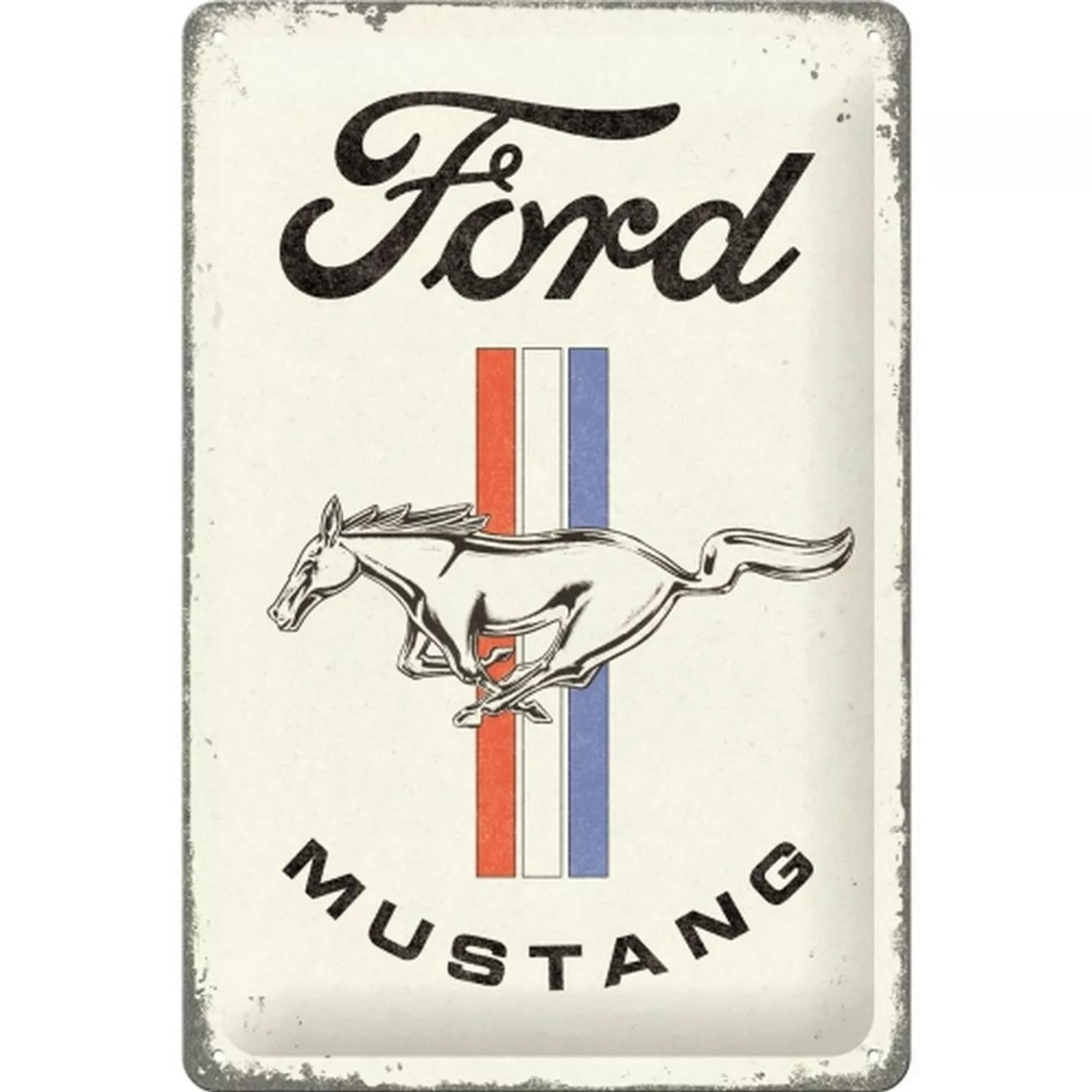 Nostalgic-Art Blechschild 20 x 30cm - Ford - Ford Mustang Horse & Stripes L günstig online kaufen