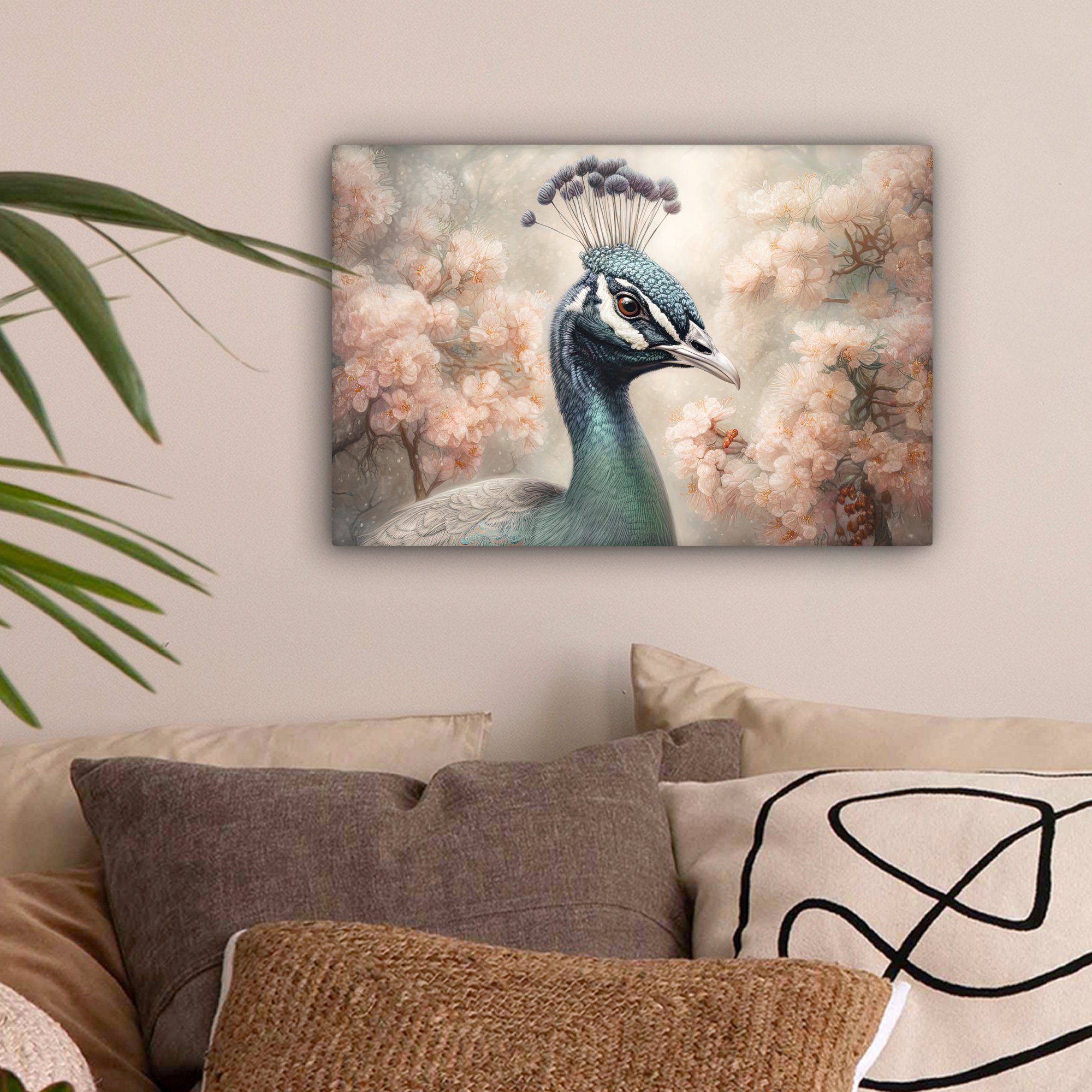 OneMillionCanvasses® Leinwandbild Pfau - Vögel - günstig online kaufen
