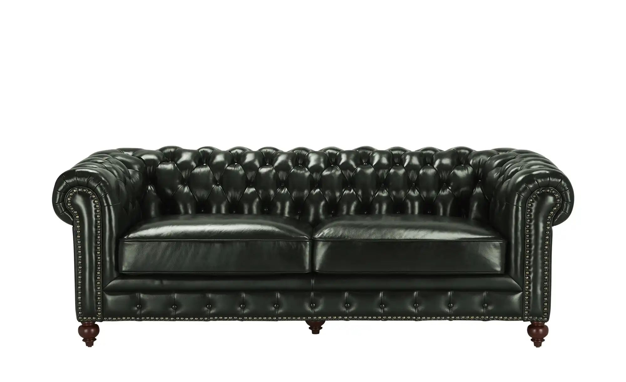 uno Ledersofa im Vintagelook Chesterfield ¦ grün ¦ Maße (cm): B: 230 H: 100 günstig online kaufen