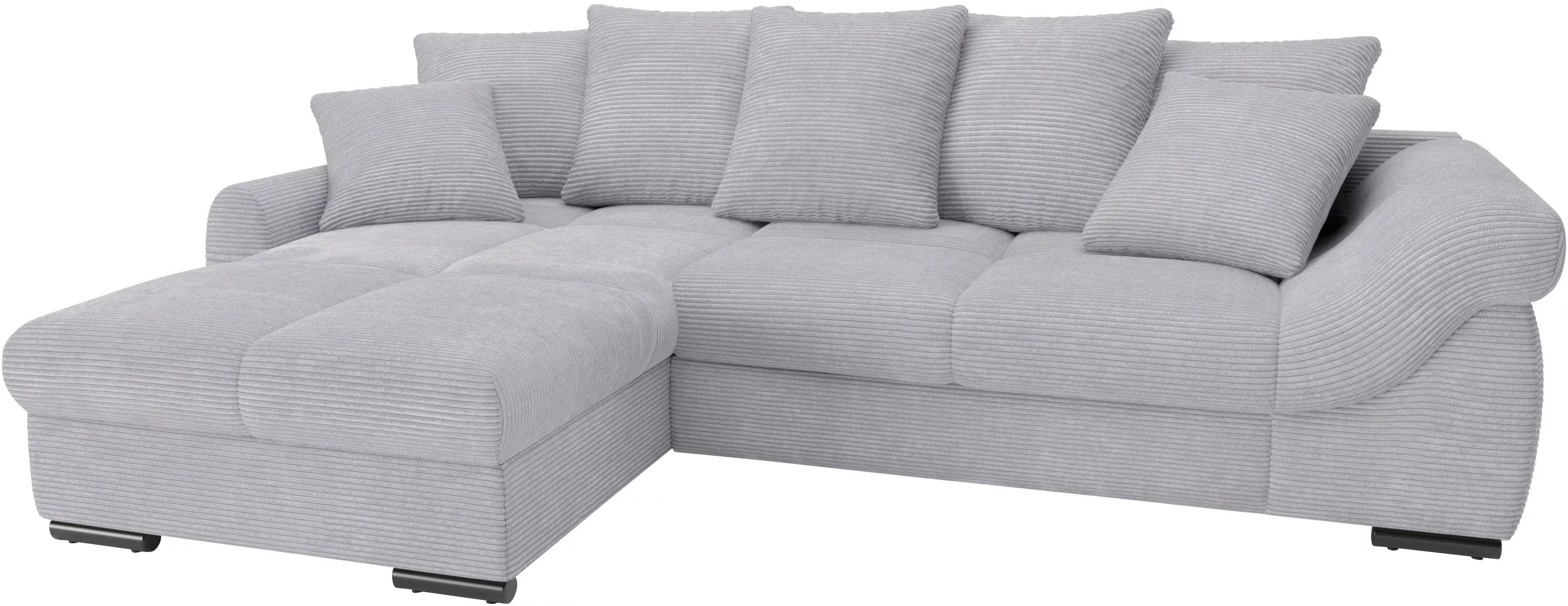 Mr. Couch Ecksofa "Livorno L-Form", inkl. Hochschläfer-Bettauszug, XL-Bettk günstig online kaufen