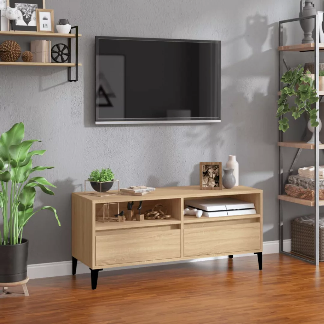 Vidaxl Tv-schrank Sonoma-eiche 100x34,5x44,5 Cm Holzwerkstoff günstig online kaufen