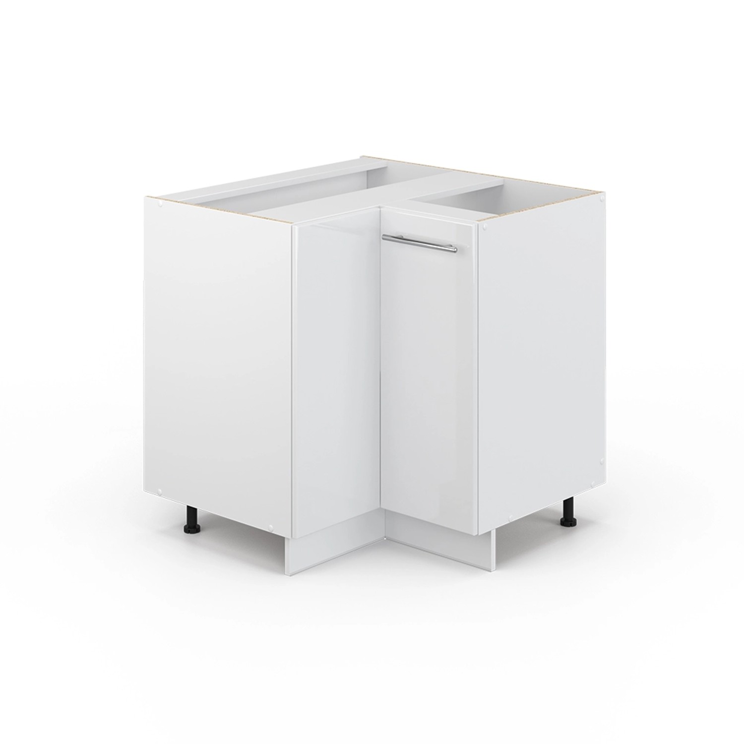 Vicco Eckunterschrank Fame-Line, Weiß Hochglanz/Weiß, 80.5 günstig online kaufen