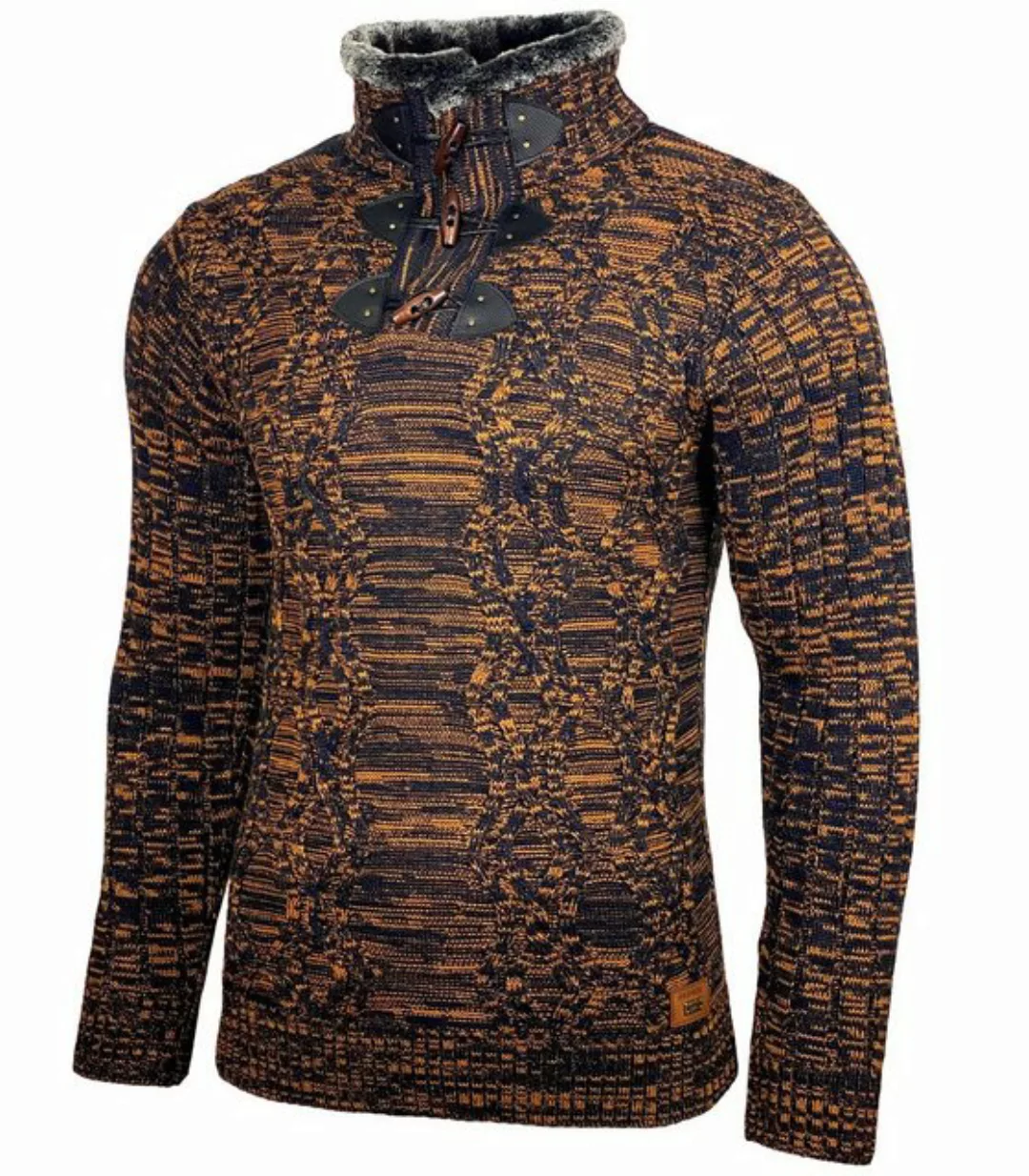 Baxboy Strickpullover Baxboy Herren Pullover Hoher Kragen Stehkragen Strick günstig online kaufen