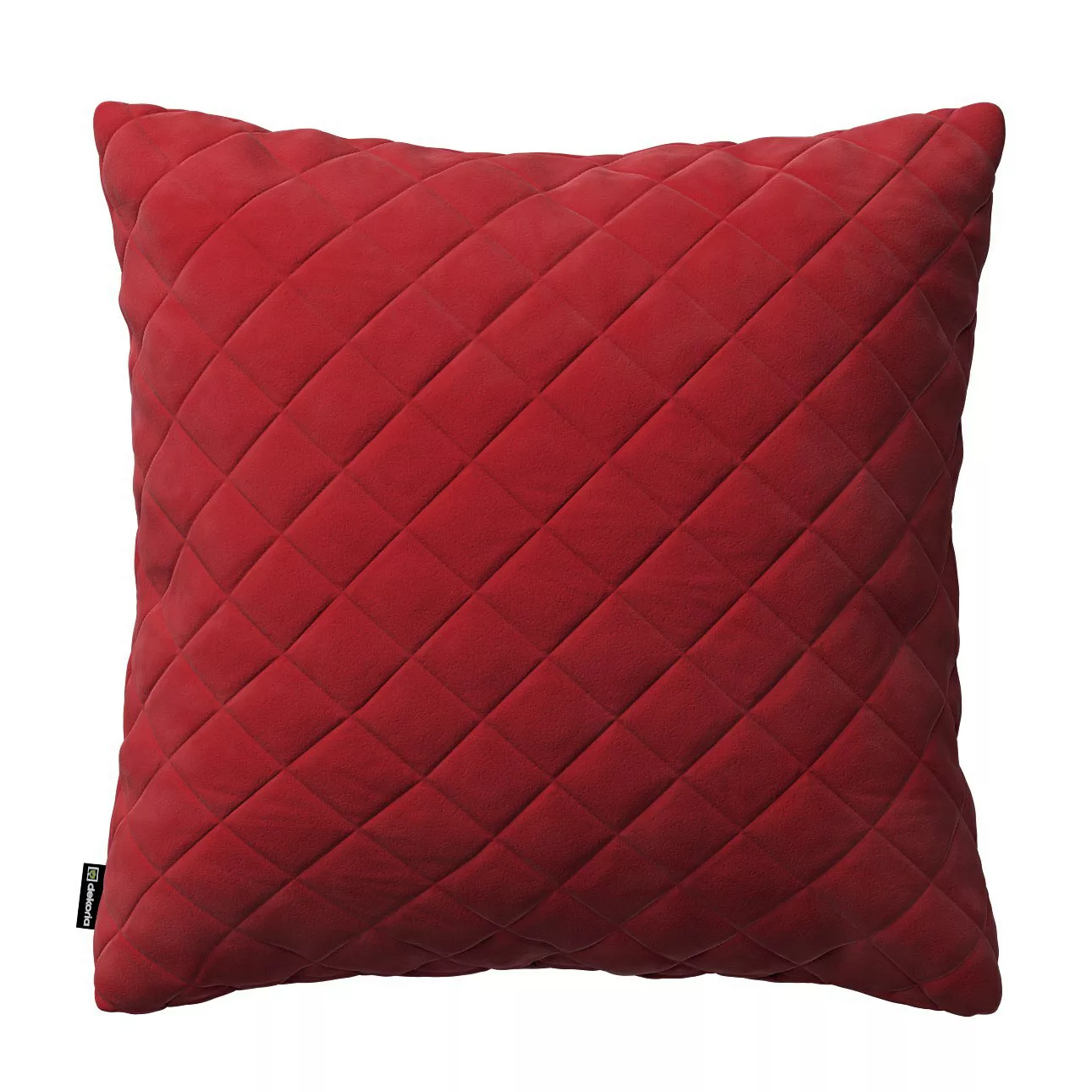 Kissenhülle Kinga gesteppt 43x43cm, rot, 43 x 43 cm, Velvet (704-15) günstig online kaufen