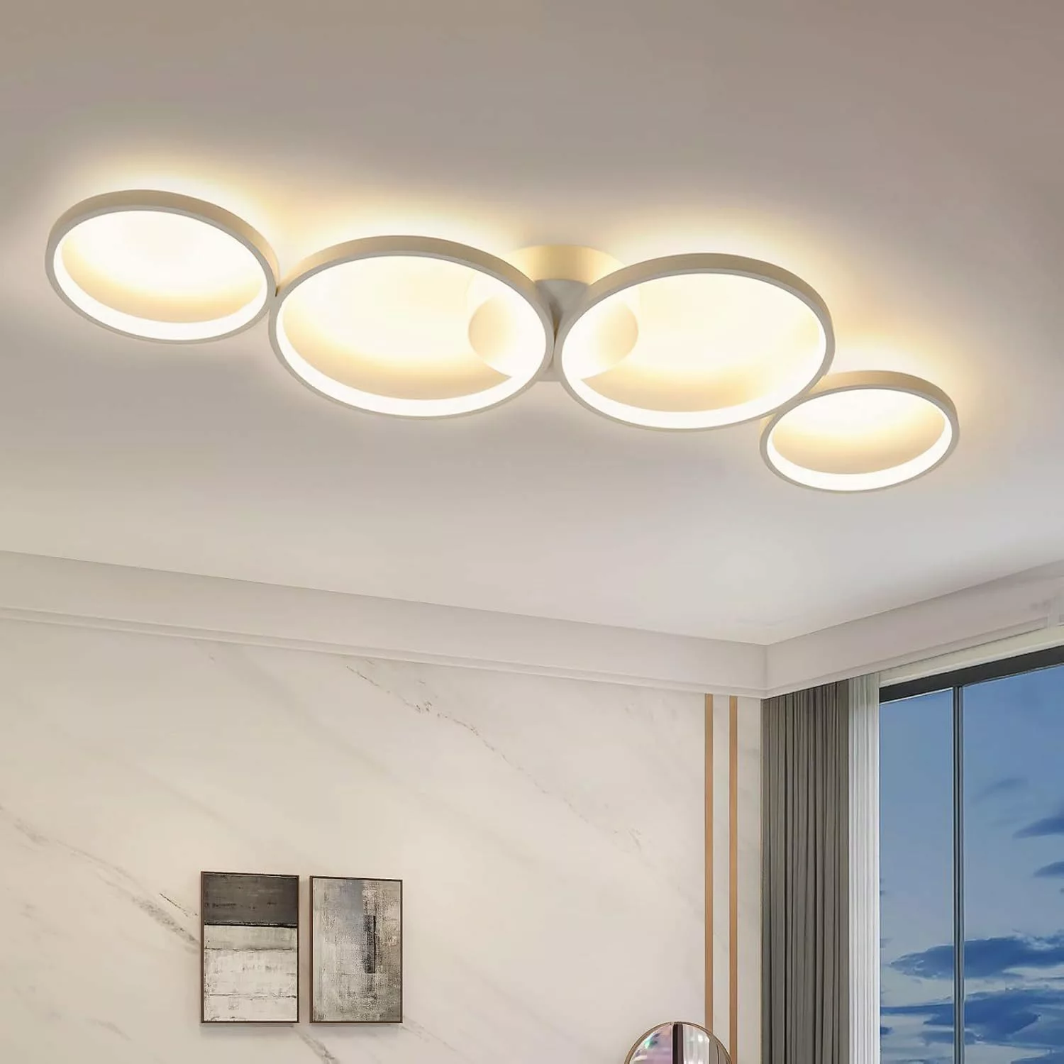ZMH Deckenleuchte Wohnzimmer Modern 4/5 Flammig günstig online kaufen