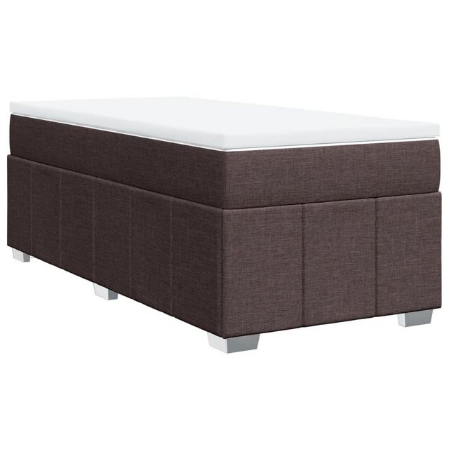 vidaXL Bett Boxspringbett mit Matratze Dunkelbraun 90x200 cm Stoff günstig online kaufen