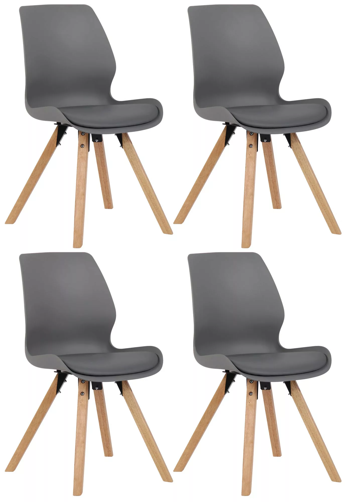 4er Set Stuhl Luna Kunststoff Grün günstig online kaufen