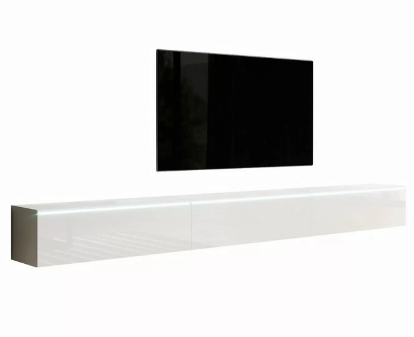 Furnix TV-Schrank Barcello B300x34x32 cm (3x100cm) ohne/mit LED-Beleuchtung günstig online kaufen