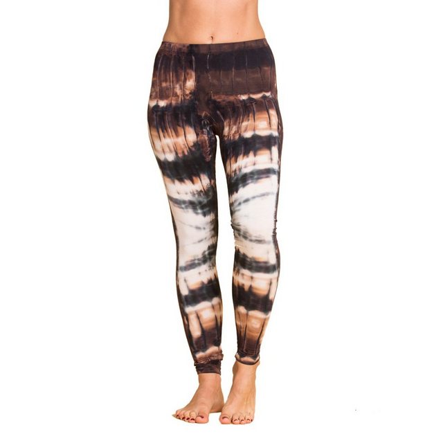 PANASIAM Leggings Unikat Batik Leggings 'Zebra' aus natürlicher Viskose Goa günstig online kaufen