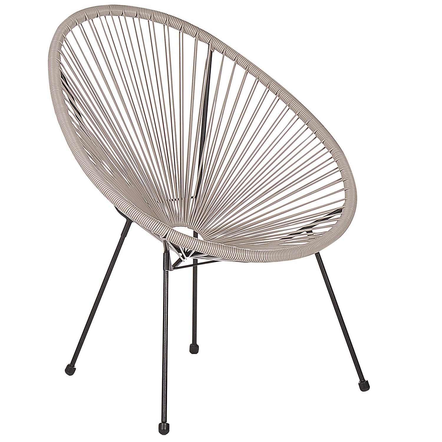 Beliani Cocktailsessel Grau Schwarz 90x70x87 günstig online kaufen