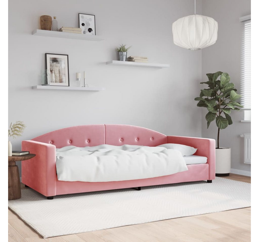 vidaXL Gästebett Tagesbett Rosa 90x200 cm Samt Gästebett Gästecouch Gästeso günstig online kaufen