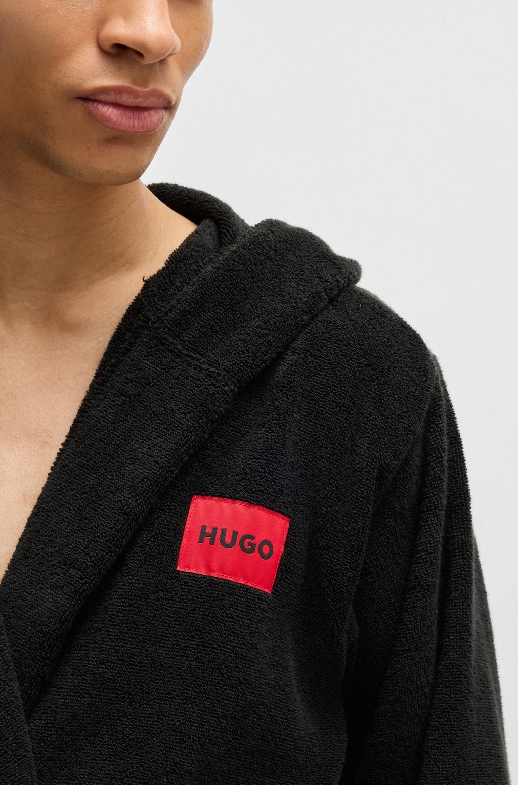 HUGO Underwear Bademantel "Terry Gown Hooded", mit Kapuze & kontrastfarbene günstig online kaufen